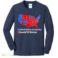 Democratic United States of America Vs. Dumfuckistan Resistance Resist Anti Trump Kids Long Sleeve Shirt thumb 0