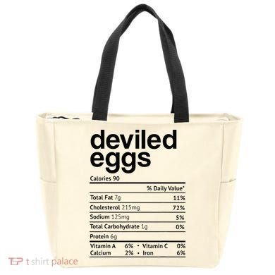 Deviled Eggs Nutrition Facts Tote Bag