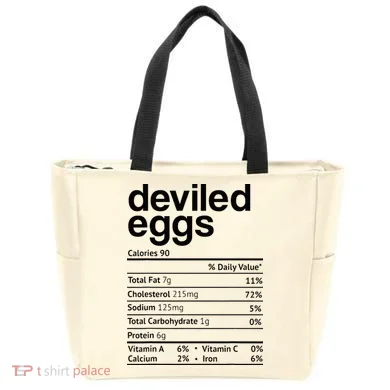 Deviled Eggs Nutrition Facts Tote Bag
