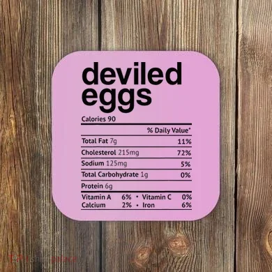 Deviled Eggs Nutrition Facts Coaster