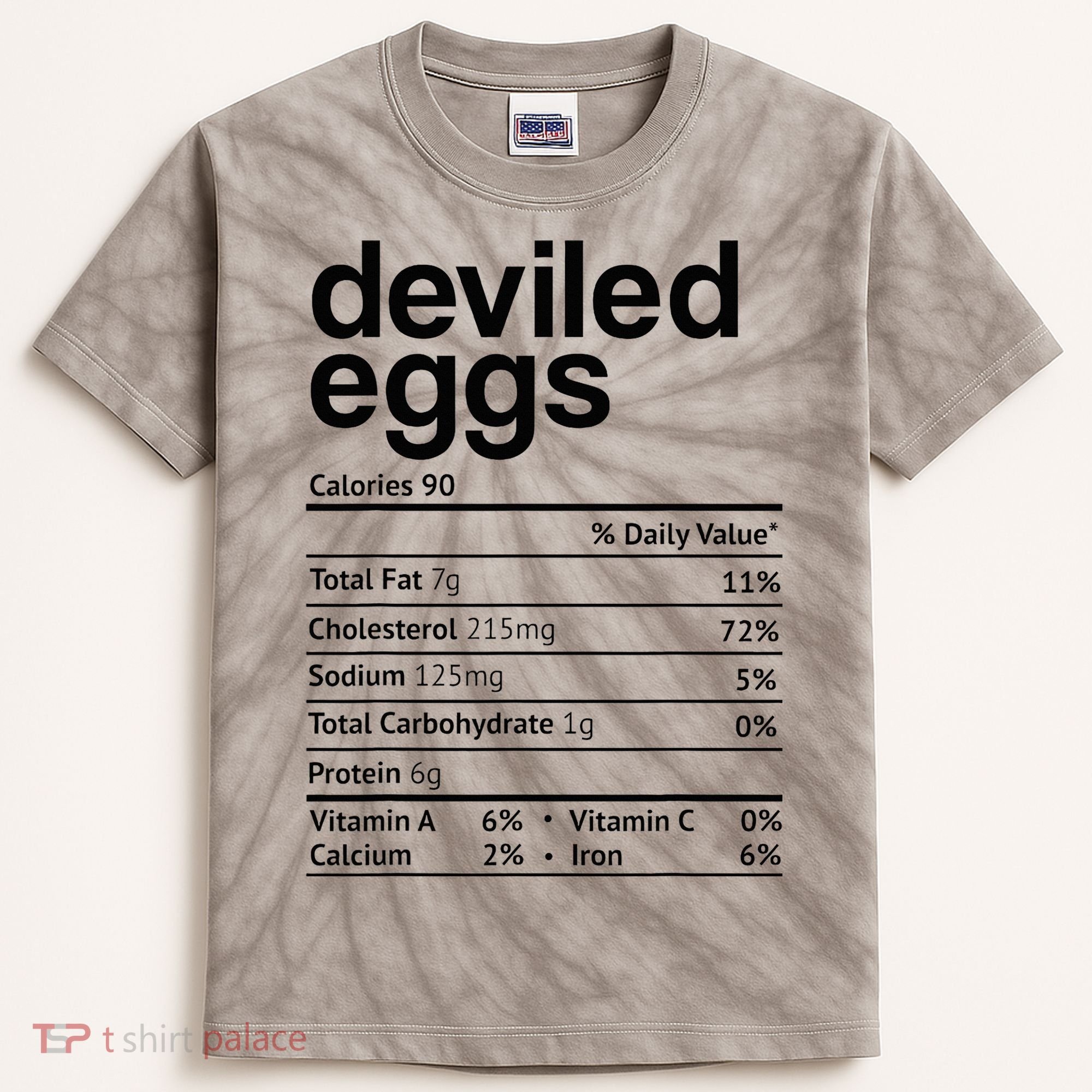 Deviled Eggs Nutrition Facts Kids Tie-Dye T-Shirt