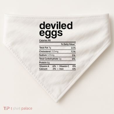 Deviled Eggs Nutrition Facts USA-Made Doggie Bandana