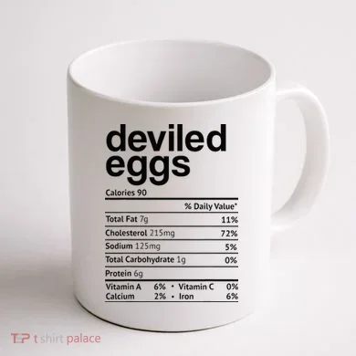 Deviled Eggs Nutrition Facts Coffee Mug back