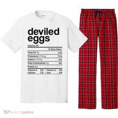 Deviled Eggs Nutrition Facts Pajama Set