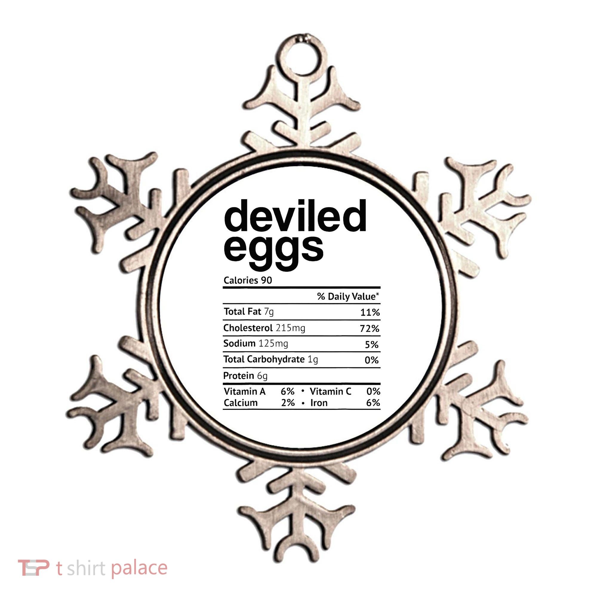 Deviled Eggs Nutrition Facts Ornament