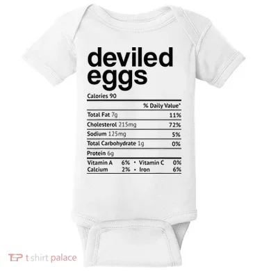 Deviled Eggs Nutrition Facts Baby Bodysuit