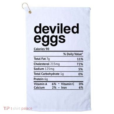 Deviled Eggs Nutrition Facts Golf Towel