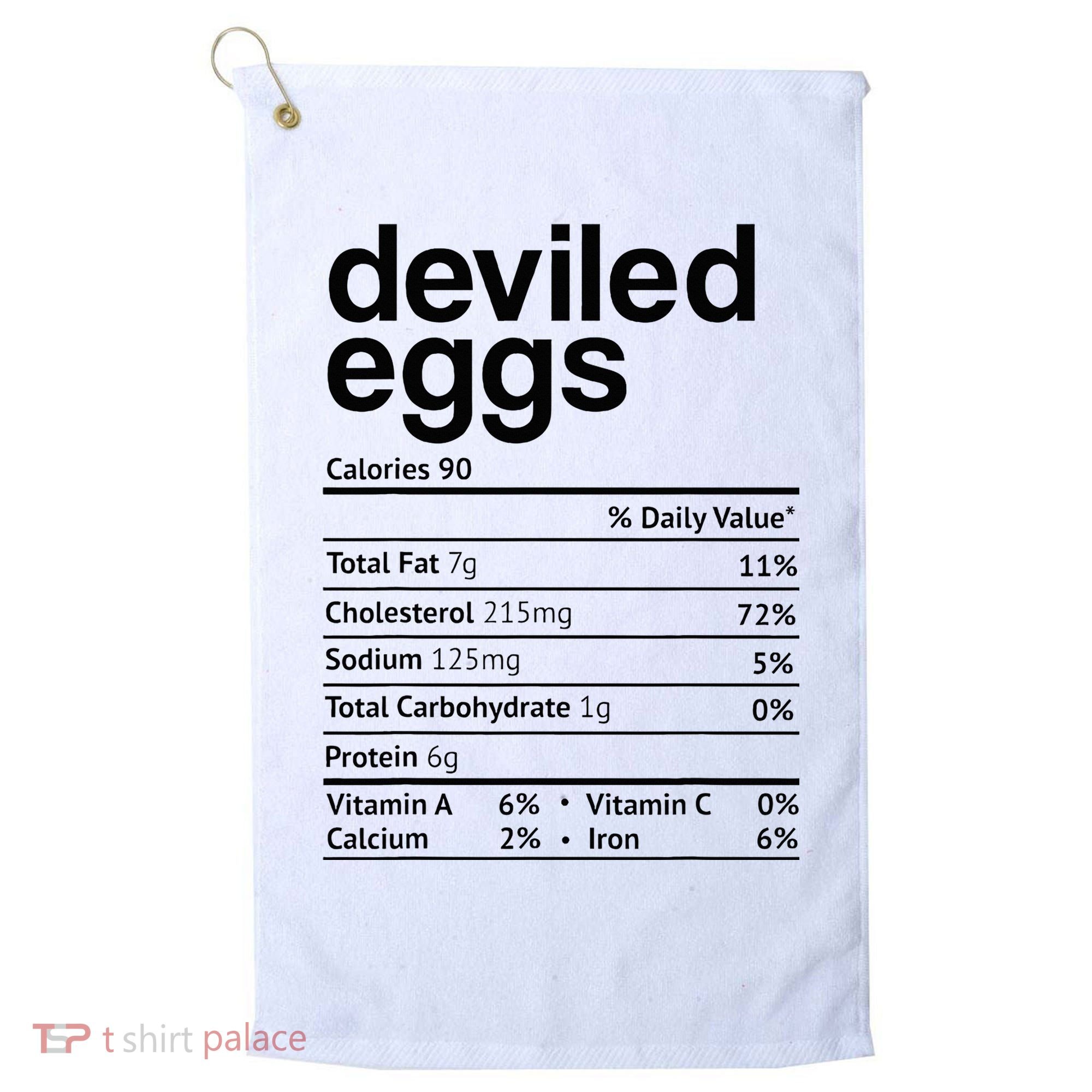 Deviled Eggs Nutrition Facts Golf Towel