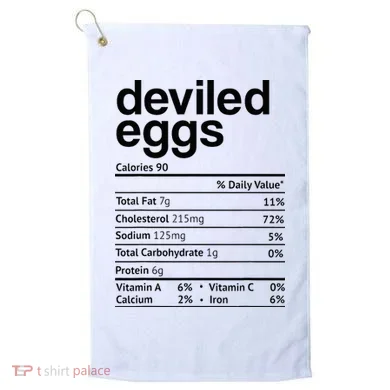 Deviled Eggs Nutrition Facts Golf Towel