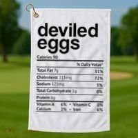 Deviled Eggs Nutrition Facts Golf Towel thumb 1