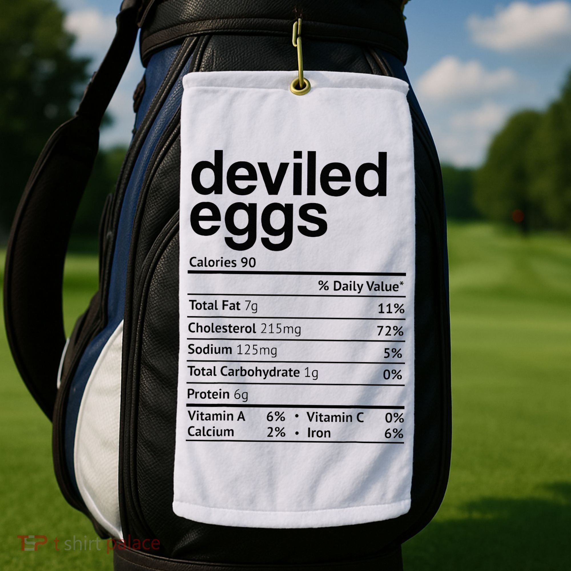 Deviled Eggs Nutrition Facts Golf Towel