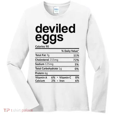 Deviled Eggs Nutrition Facts Women's Long Sleeve Shirt