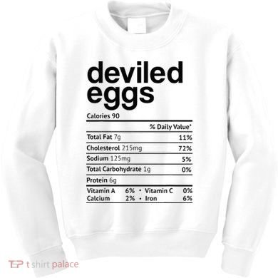 Deviled Eggs Nutrition Facts Kids Sweatshirt