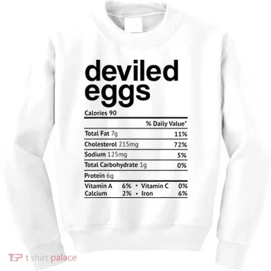 Deviled Eggs Nutrition Facts Kids Sweatshirt