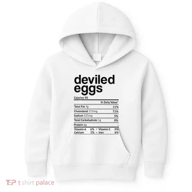 Deviled Eggs Nutrition Facts Kids Hoodie