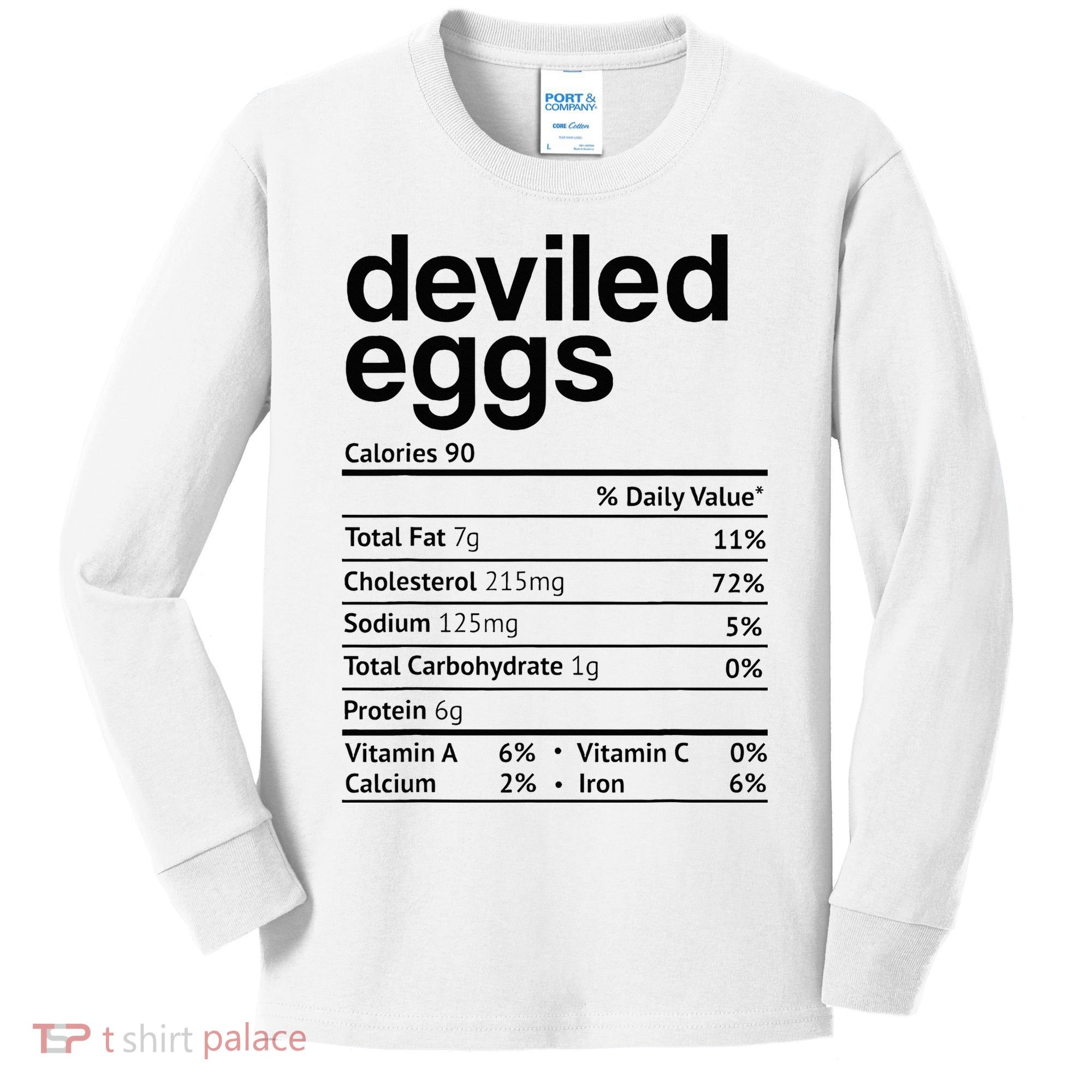 Deviled Eggs Nutrition Facts Kids Long Sleeve Shirt