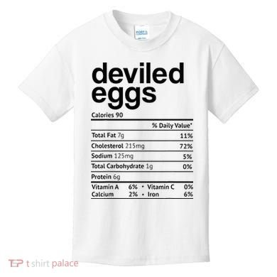 Deviled Eggs Nutrition Facts Kids T-Shirt