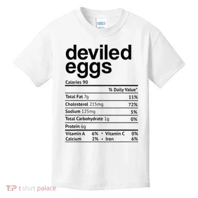 Deviled Eggs Nutrition Facts Kids T-Shirt