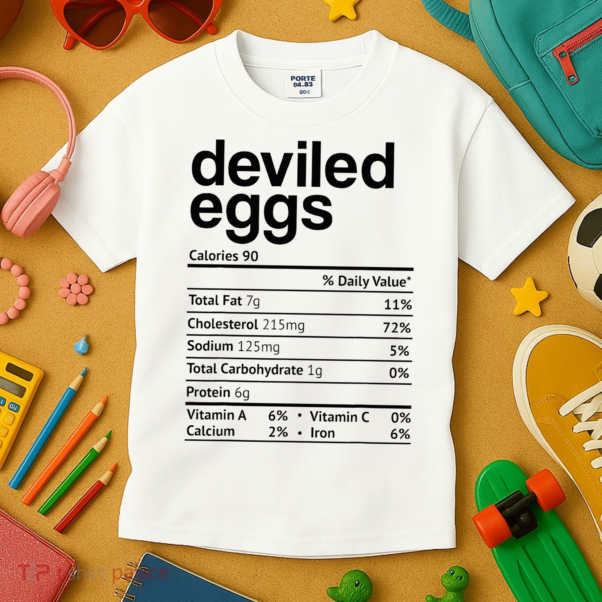 Deviled Eggs Nutrition Facts Kids T-Shirt