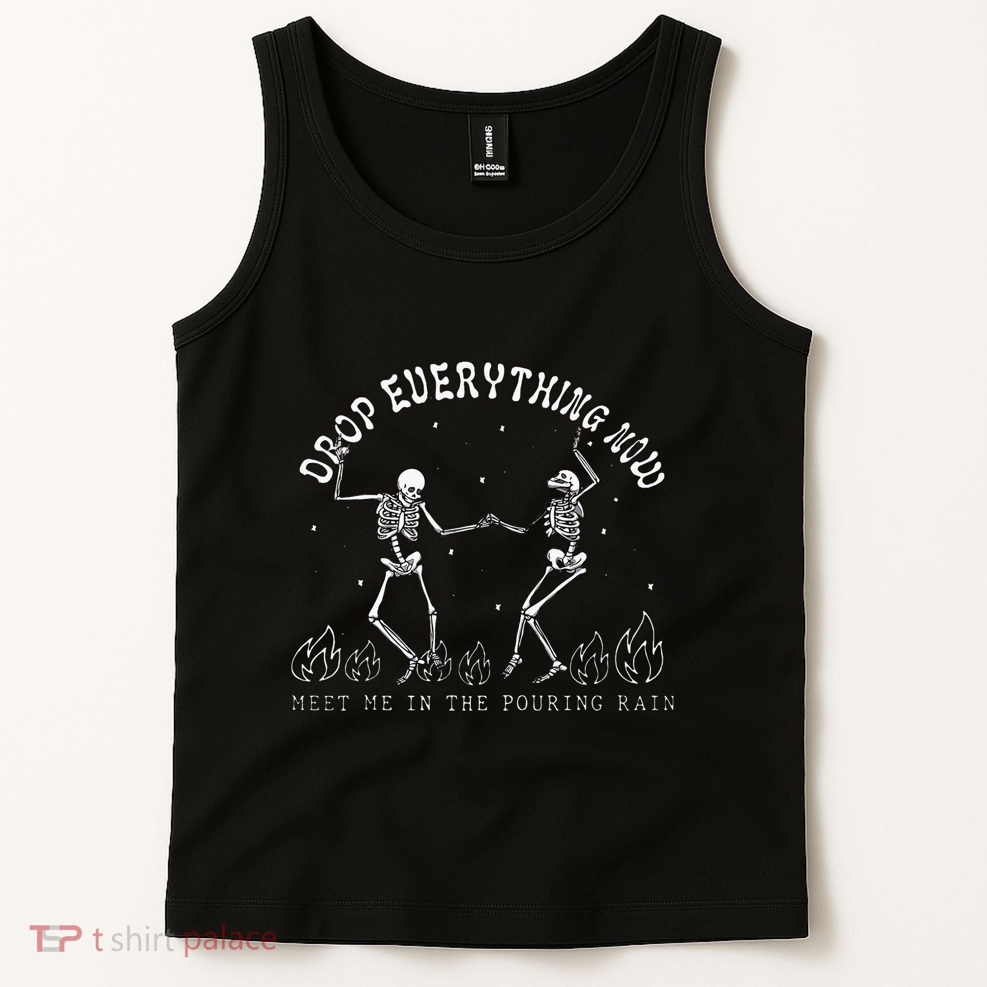 Drop Everything Now Meet Me In The Pouring Rain Skeleton Tank Top
