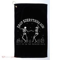 Drop Everything Now Meet Me In The Pouring Rain Skeleton Golf Towel thumb 0