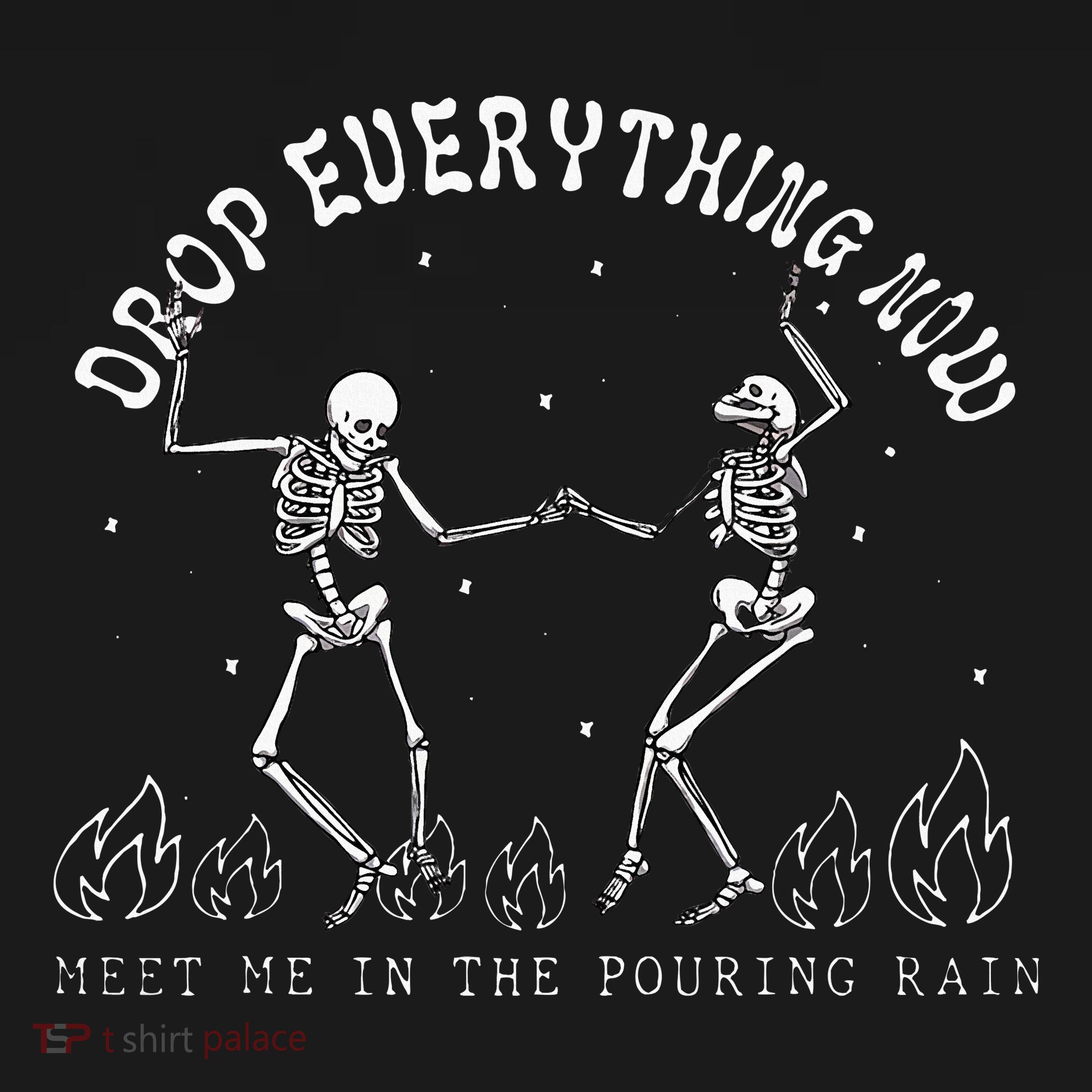 Drop Everything Now Meet Me In The Pouring Rain Skeleton Tote Bag