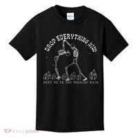 Drop Everything Now Meet Me In The Pouring Rain Skeleton Kids T-Shirt thumb 0