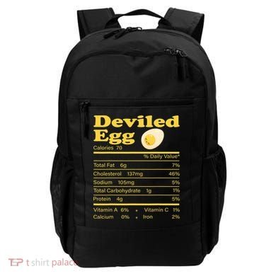 Deviled Egg Nutrition Facts Funny Thanksgiving Food Matching Backpack