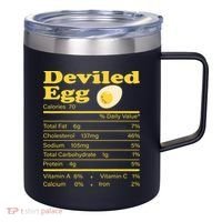 Deviled Egg Nutrition Facts Funny Thanksgiving Food Matching 12oz Stainless Steel Coffee Mug thumb 0