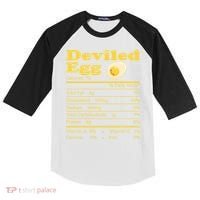 Deviled Egg Nutrition Facts Funny Thanksgiving Food Matching Kids Colorblock Raglan Jersey thumb 0
