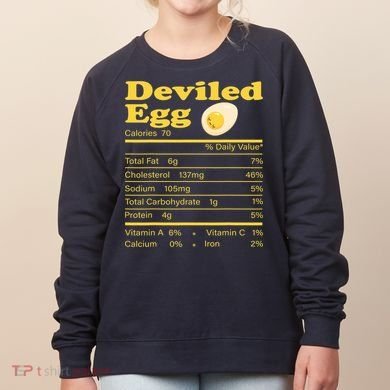 Deviled Egg Nutrition Facts Funny Thanksgiving Food Matching Women's Sweatshirt