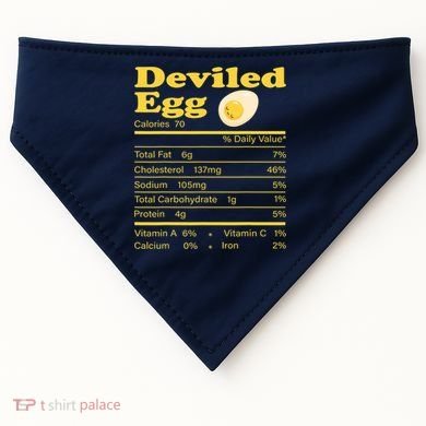 Deviled Egg Nutrition Facts Funny Thanksgiving Food Matching USA-Made Doggie Bandana