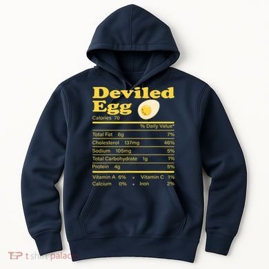 Deviled Egg Nutrition Facts Funny Thanksgiving Food Matching Hoodie