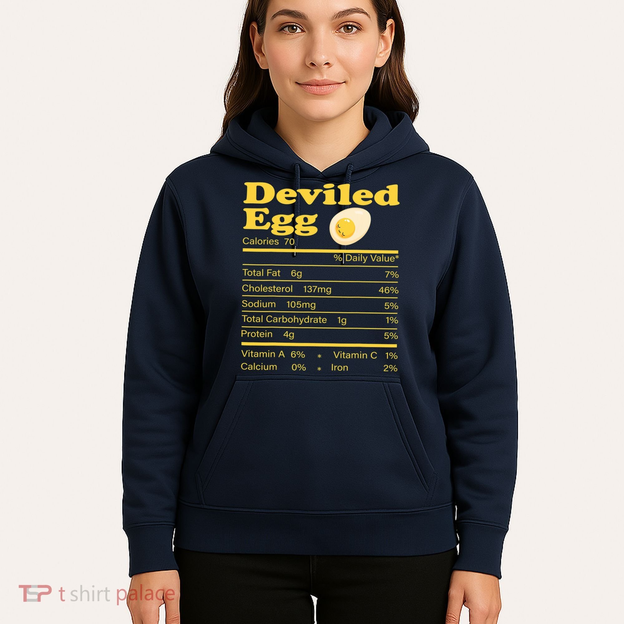 Deviled Egg Nutrition Facts Funny Thanksgiving Food Matching Hoodie