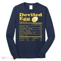 Deviled Egg Nutrition Facts Funny Thanksgiving Food Matching Long Sleeve Shirt thumb 0