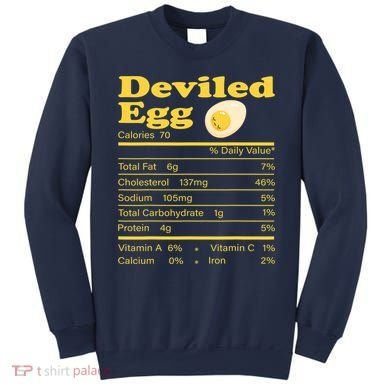 Deviled Egg Nutrition Facts Funny Thanksgiving Food Matching Sweatshirt
