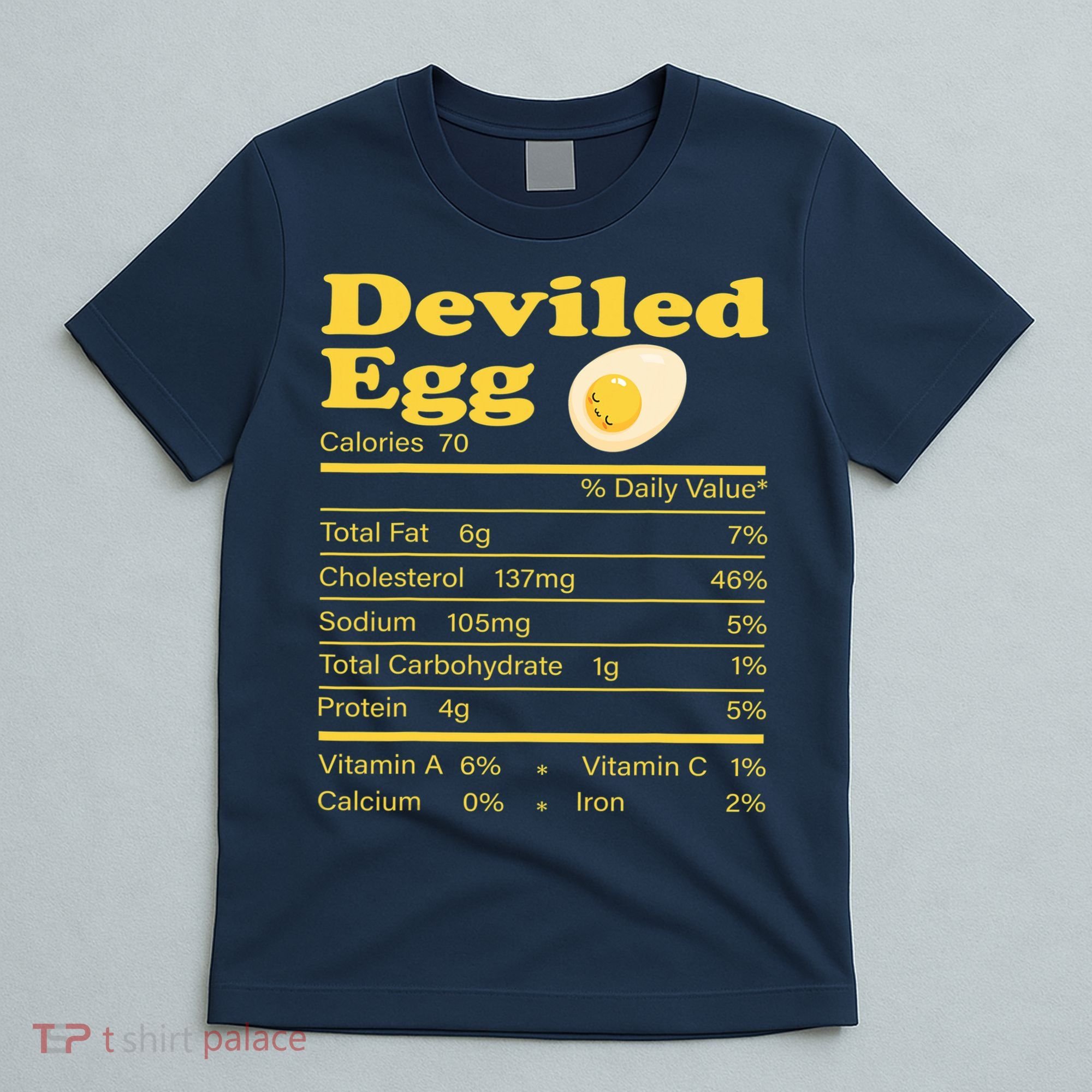 Deviled Egg Nutrition Facts Funny Thanksgiving Food Matching T-Shirt