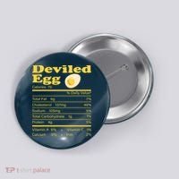 Deviled Egg Nutrition Facts Funny Thanksgiving Food Matching Button thumb 0
