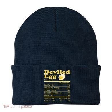 Deviled Egg Nutrition Facts Funny Thanksgiving Food Matching Beanie