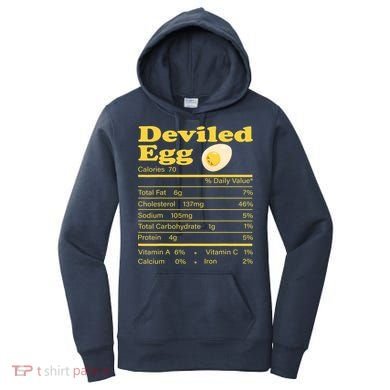 Deviled Egg Nutrition Facts Funny Thanksgiving Food Matching Women's Hoodie
