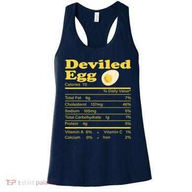 Deviled Egg Nutrition Facts Funny Thanksgiving Food Matching Women's Tank Top