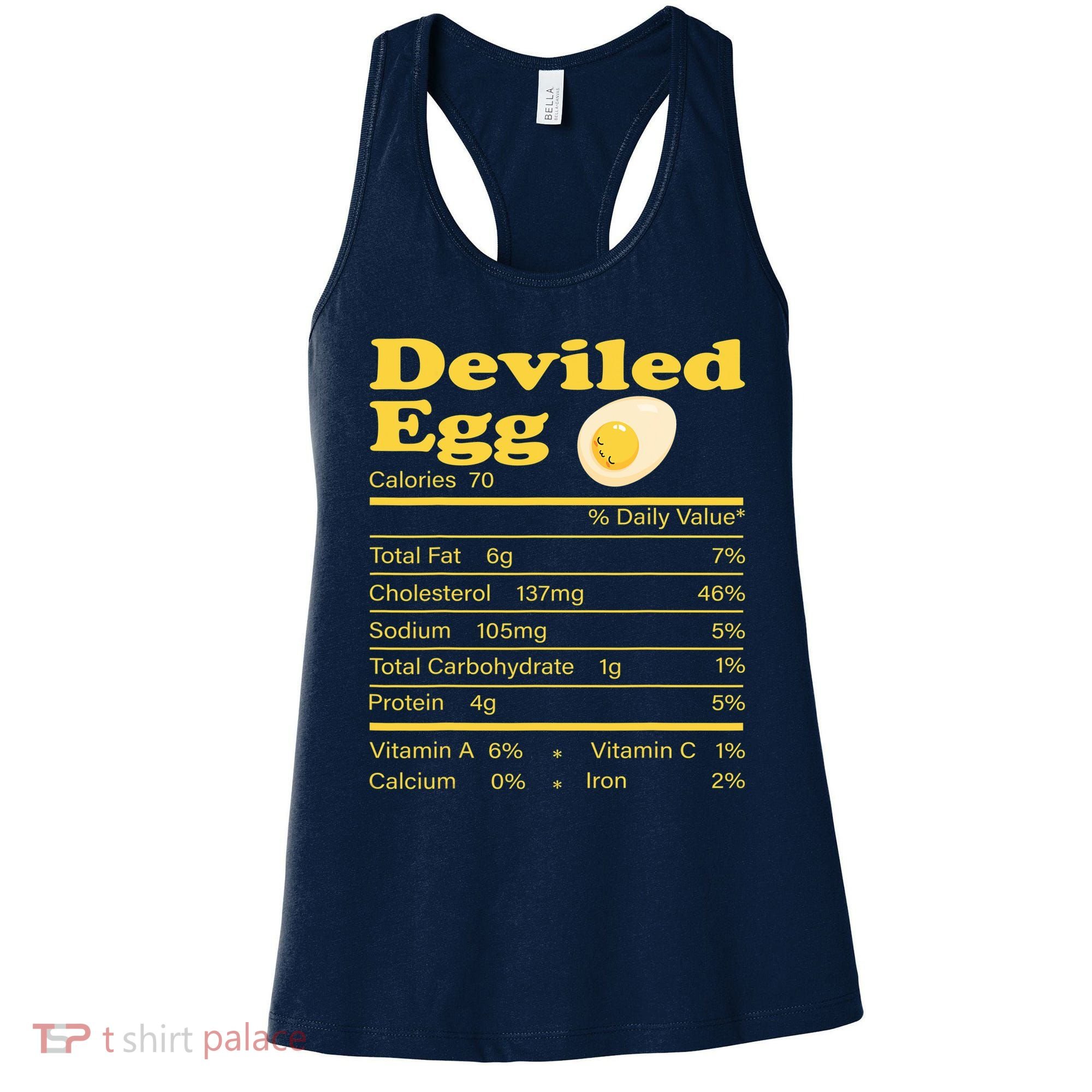 Deviled Egg Nutrition Facts Funny Thanksgiving Food Matching Women's Tank Top