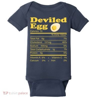 Deviled Egg Nutrition Facts Funny Thanksgiving Food Matching Baby Bodysuit