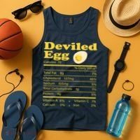 Deviled Egg Nutrition Facts Funny Thanksgiving Food Matching Tank Top thumb 4