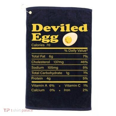 Deviled Egg Nutrition Facts Funny Thanksgiving Food Matching Golf Towel