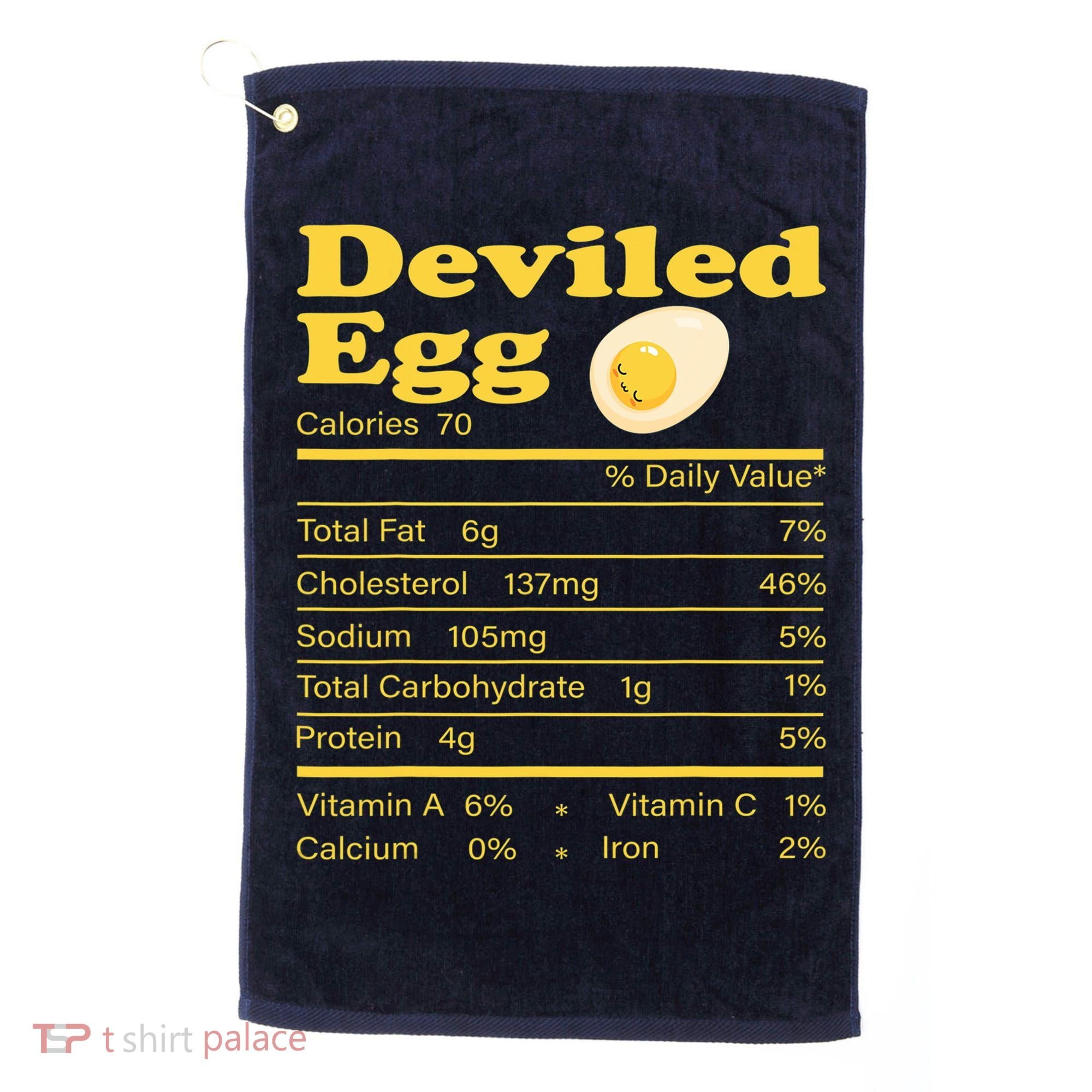 Deviled Egg Nutrition Facts Funny Thanksgiving Food Matching Golf Towel