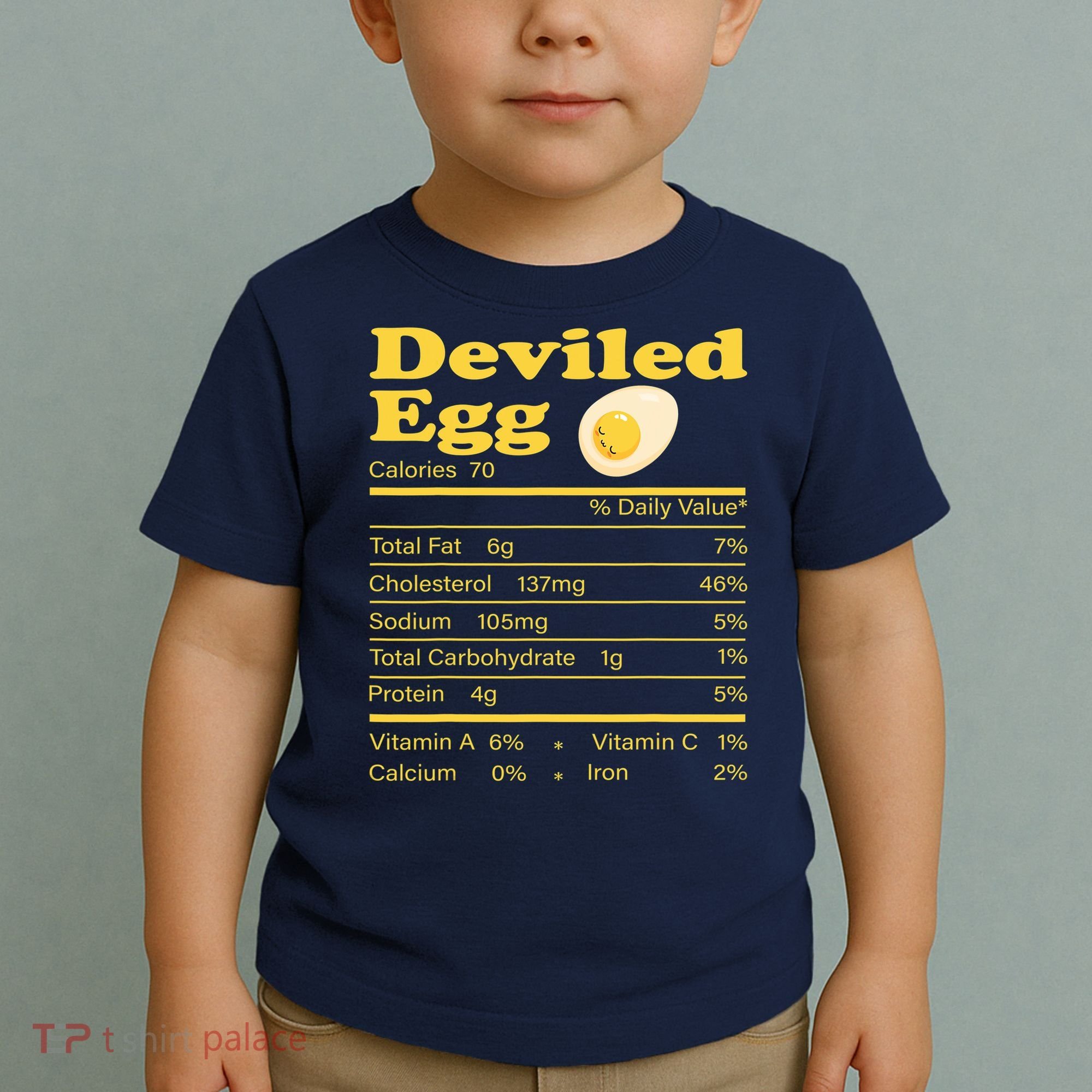 Deviled Egg Nutrition Facts Funny Thanksgiving Food Matching Toddler T-Shirt