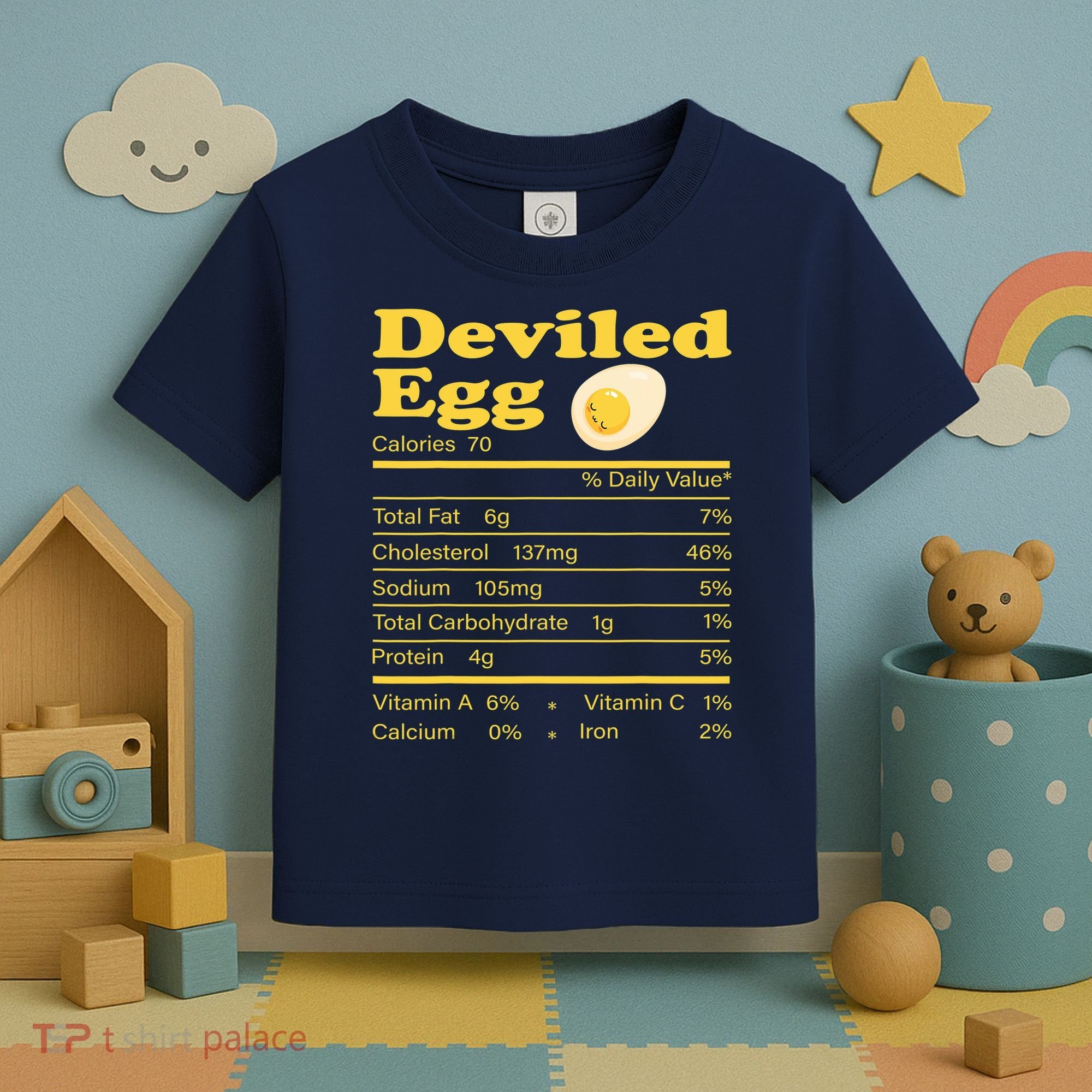 Deviled Egg Nutrition Facts Funny Thanksgiving Food Matching Toddler T-Shirt