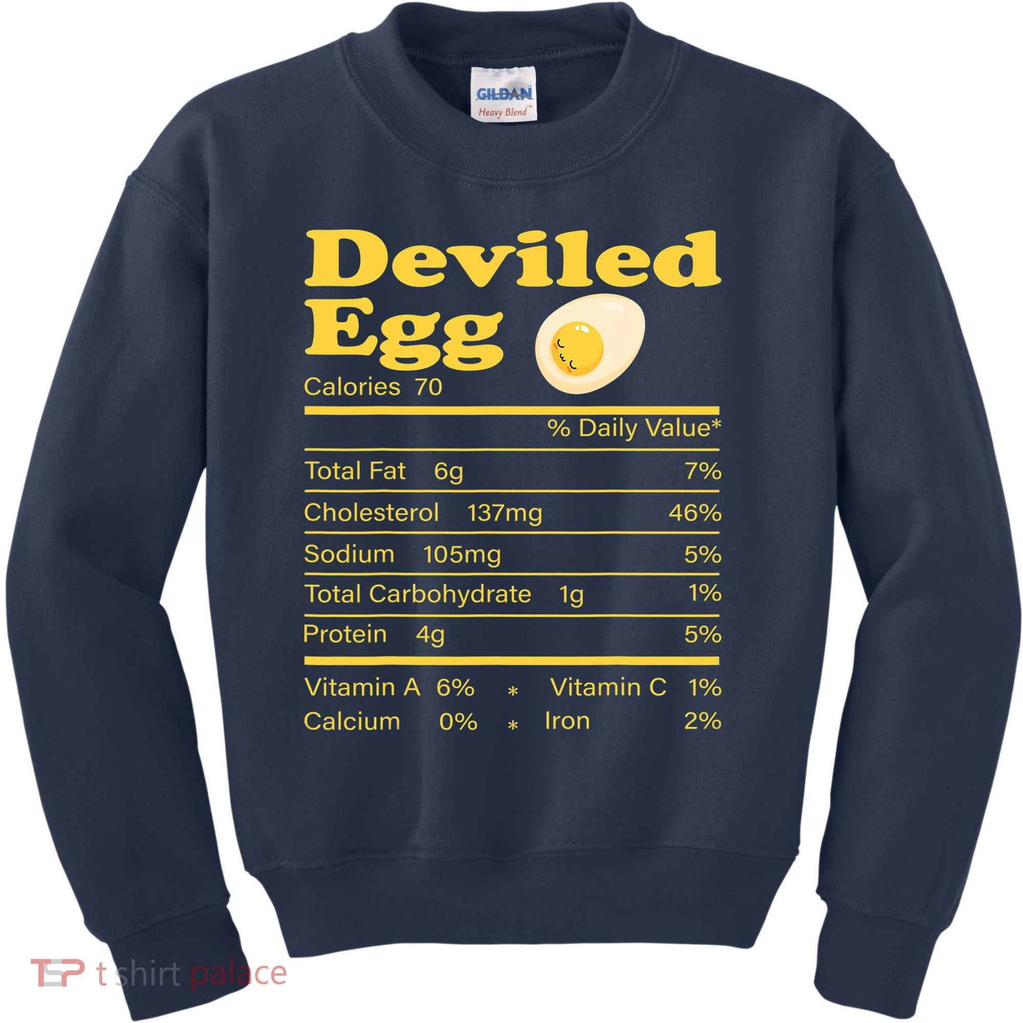Deviled Egg Nutrition Facts Funny Thanksgiving Food Matching Kids Sweatshirt