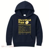 Deviled Egg Nutrition Facts Funny Thanksgiving Food Matching Kids Hoodie thumb 0